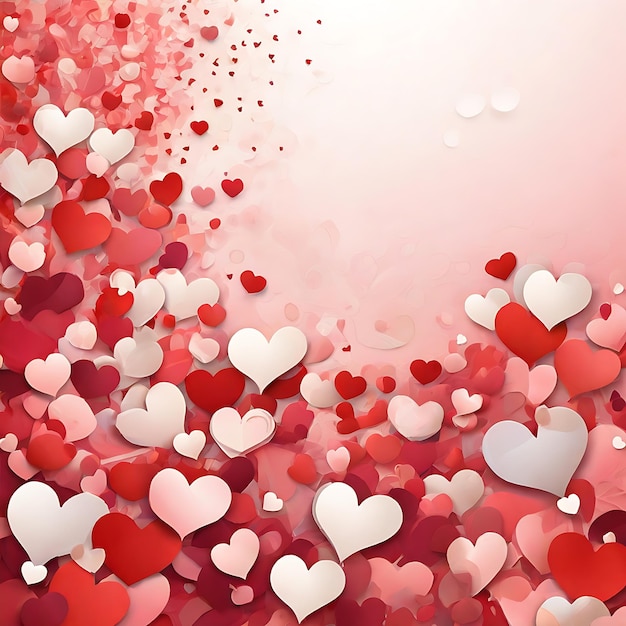 valentines y día de la boda resumen fondo ilustrado con corazones de valentín