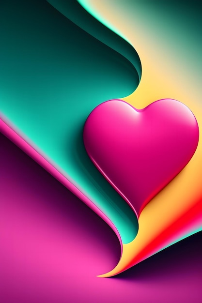 Valentines Love Shape 3D realistische Hintergrundbild