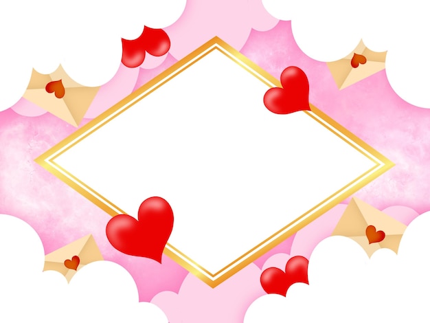 Valentinsgruß-Rahmen-Herz-Hintergrund