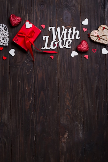 Valentinsgrußtag, Hochzeit oder andere Feiertagsdekorationen, Rahmenhintergrund.