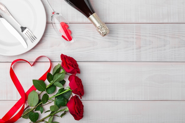 Valentinstag Abendessen romantische festliche Umgebung