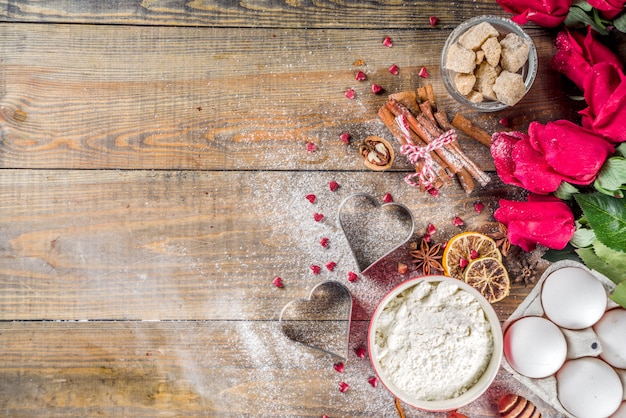 Valentinstag Backen Hintergrund