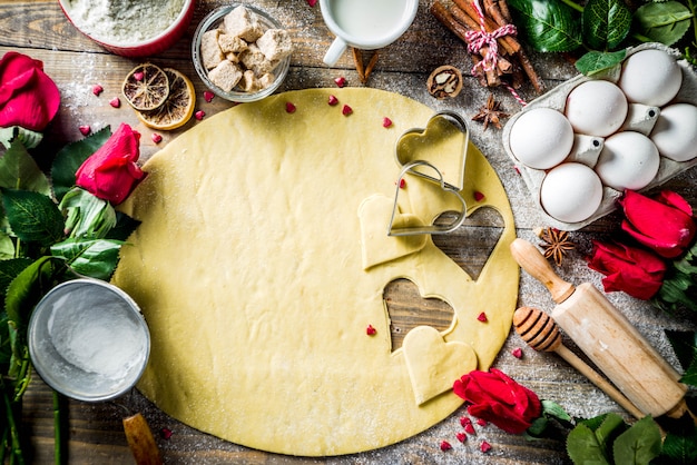 Valentinstag Backen Hintergrund