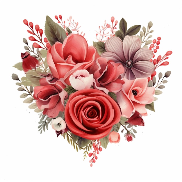 Valentinstag Blumen png weißer Hintergrund