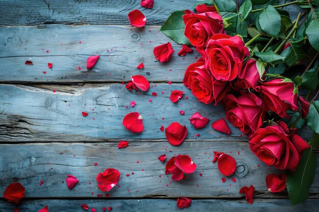 Valentinstag Blumen Zusammensetzung