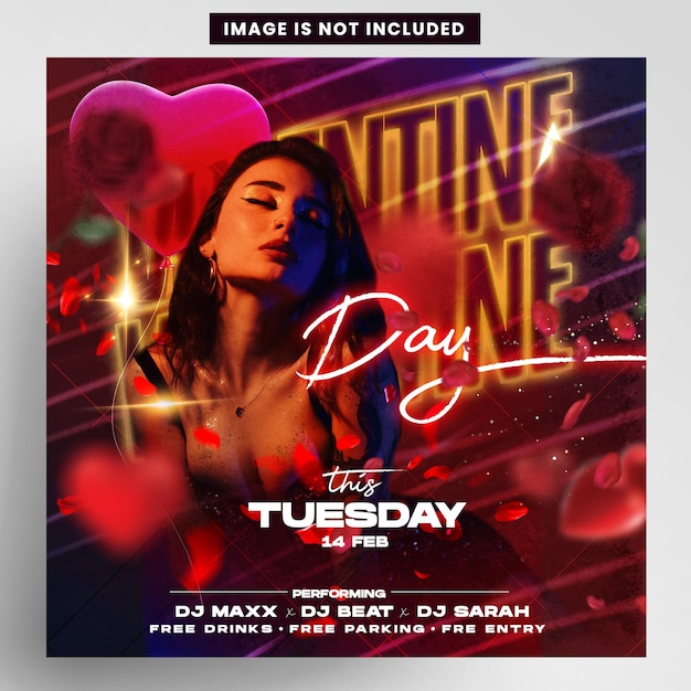 Valentinstag-Ereignis-Party-Instagram-Banner-Flyer-Design