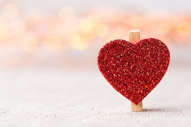 Valentinstag Herzform auf Bokeh Hintergrund