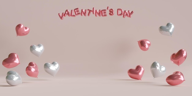 Valentinstag Hintergrund 3D-Illustrationx9