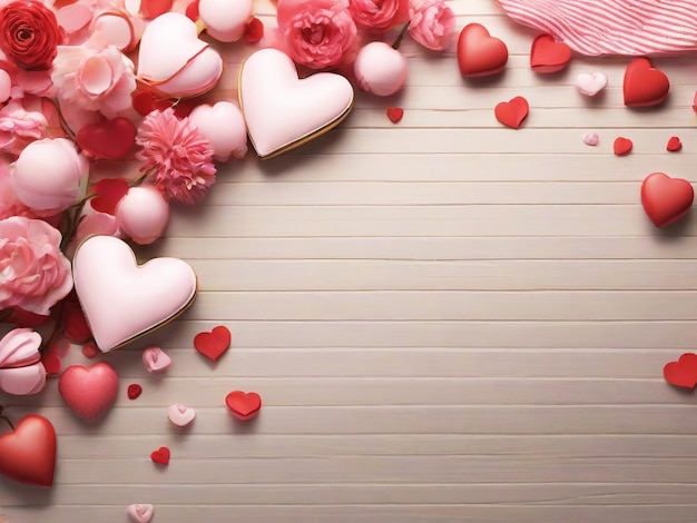 Valentinstag Hintergrund Banner Design beste Qualität Bild Tapete mit Herz Liebe Geschenk