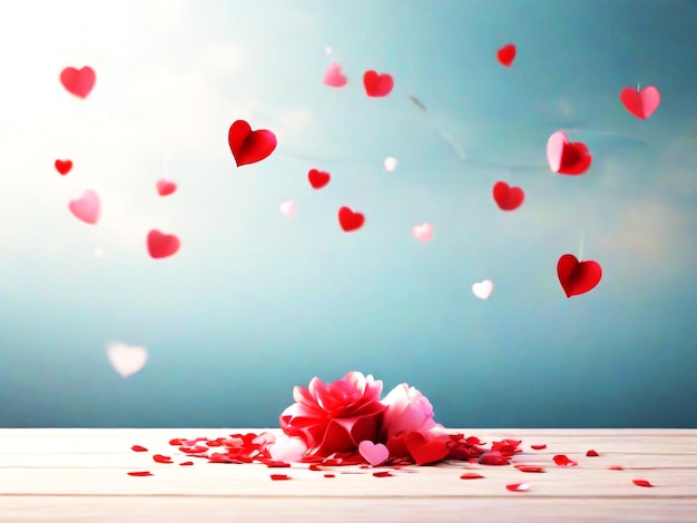 Valentinstag Hintergrund Banner Design beste Qualität hyper-realistische Bild mit Herz Liebe Geschenk