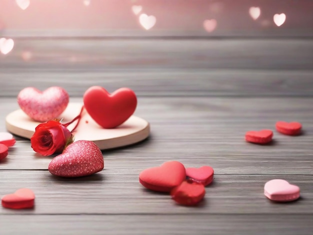 Valentinstag Hintergrund Banner Design beste Qualität hyper-realistische Bild mit Herz Liebe Geschenk