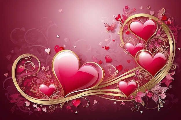 Valentinstag-Hintergrund mit Herzen