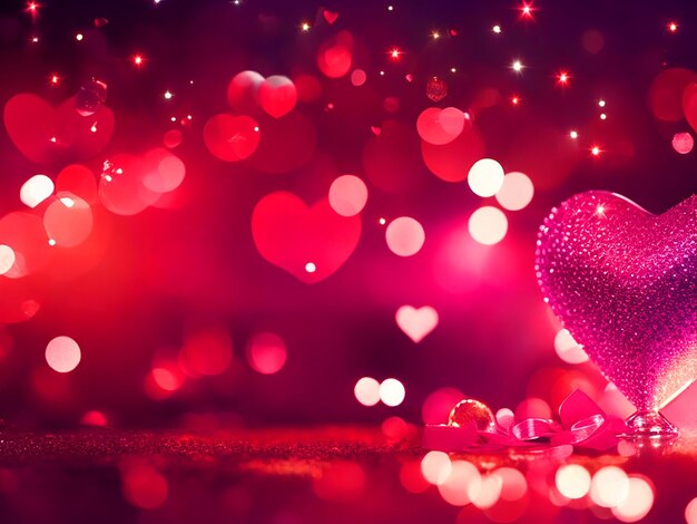 Valentinstag Hintergrund Romantik Liebe feiern Bokeh Licht Bild heruntergeladen