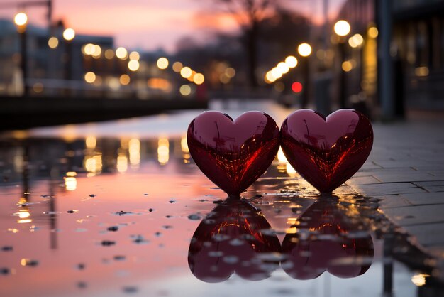 Foto valentinstag-hintergrund social-media-huntergrund für den valentinstag voller romantikkarten