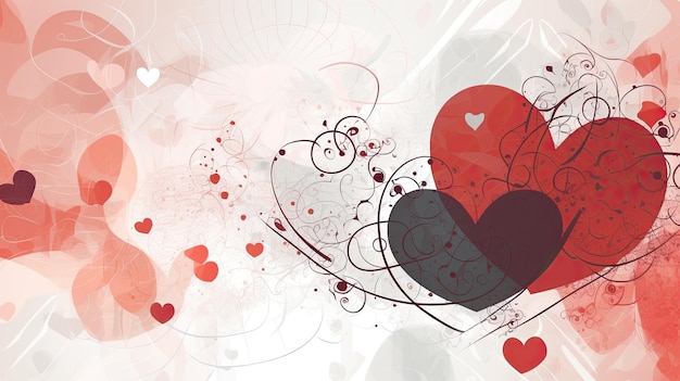 Valentinstag-Hintergrundbild mit Herzen und Kopierraum