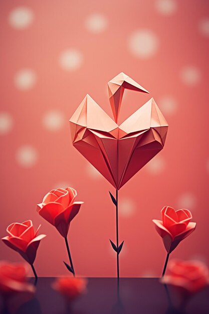 Valentinstag Konzept Origami