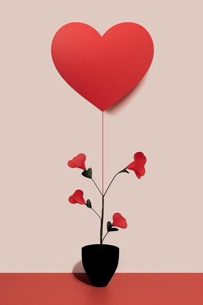 Valentinstag Minimalismus Poster