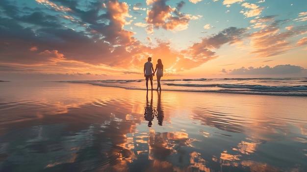 Valentinstag Paar am Strand