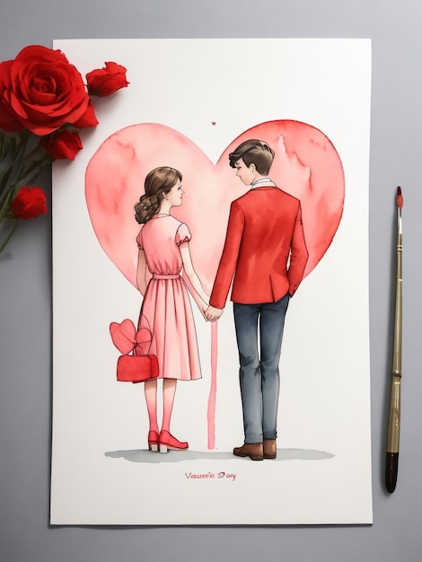 Valentinstag-Postkarte, Banner-Poster, Hochzeits-Einladung