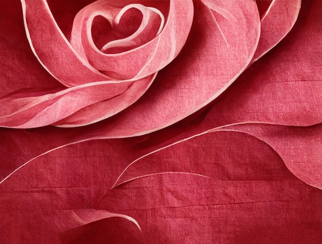 Valentinstag rotes Design mit Herzen Generative KI basiert nicht auf einer tatsächlichen Szene