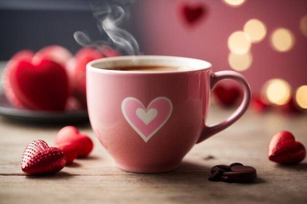 Valentinstag süße Tasse Kaffee arc