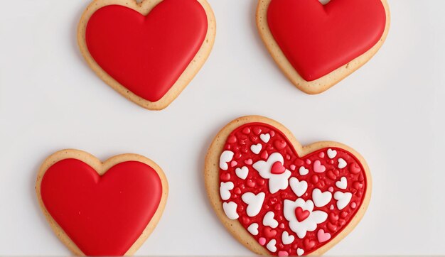 Valentinstag Valentinstag Kuchen gefüllt auf weißem Hintergrund