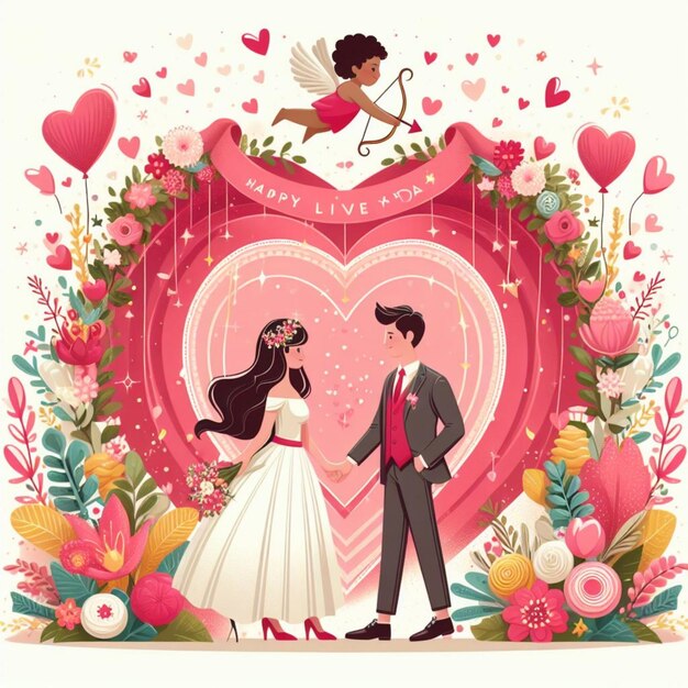 Valentinstag-Vektorillustration