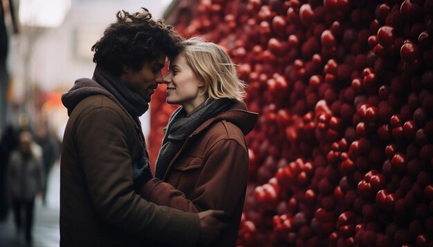 Foto valentinstag verliebtes paar, das von künstlicher intelligenz generiert wurde