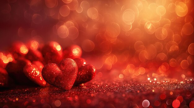 Valentinstags-Hintergrund mit Herzen 3D-Rendering 3D-Illustration