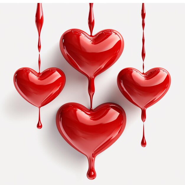Valentinstags-Hintergrund mit roten Herzen_ai_generiert