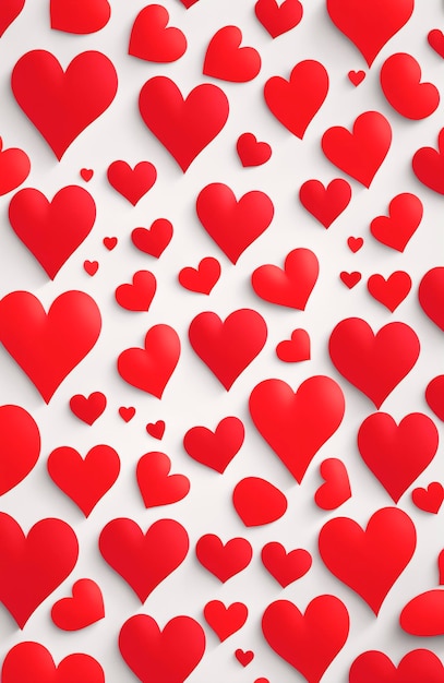 Foto valentinstags-hintergrund mit roten herzen valentinstages-huntergrund