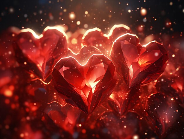 Valentinstags-Hintergrund mit roten Herzen