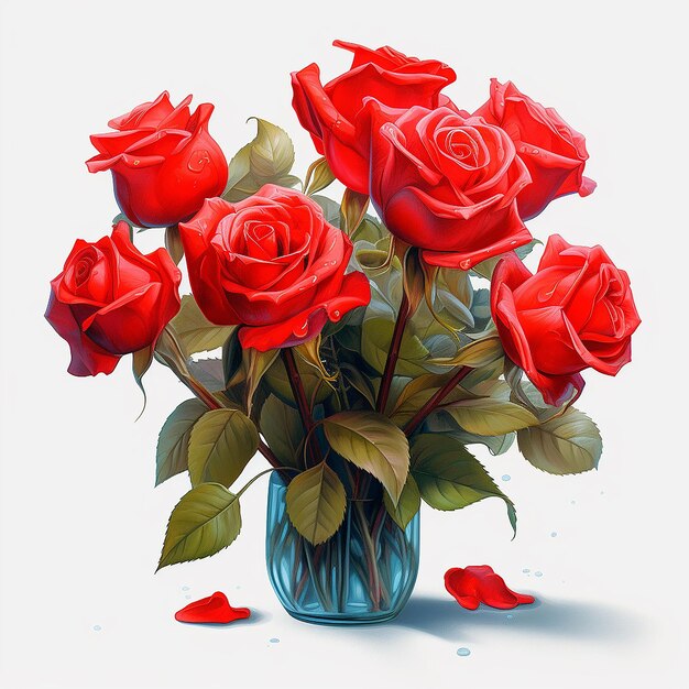 Valentinstagsgeschenk romantische rote Rosensträuße für Feierlichkeiten