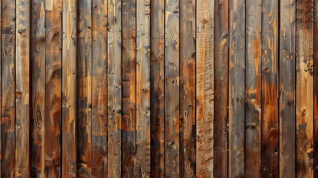 Valla de madera en un fondo de pared de madera