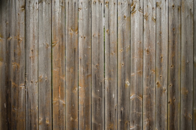 valla de madera gris. Fondo de tablas de madera.