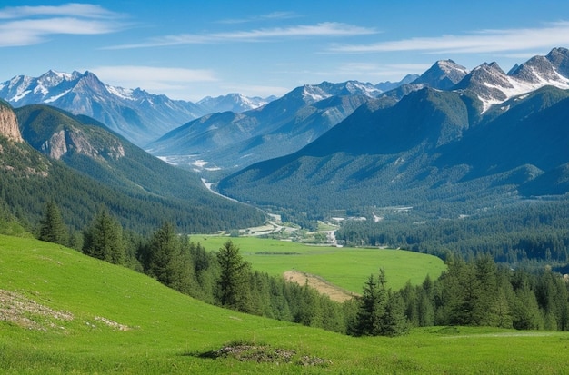 Valle y cresta montañosa