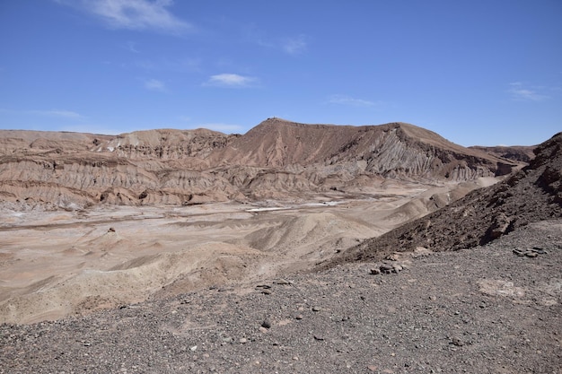 Valle de la Luna oder Tal des Mondes in der Atacama-Wüste im Norden Chiles in der Nähe von San Pedro de Atacama