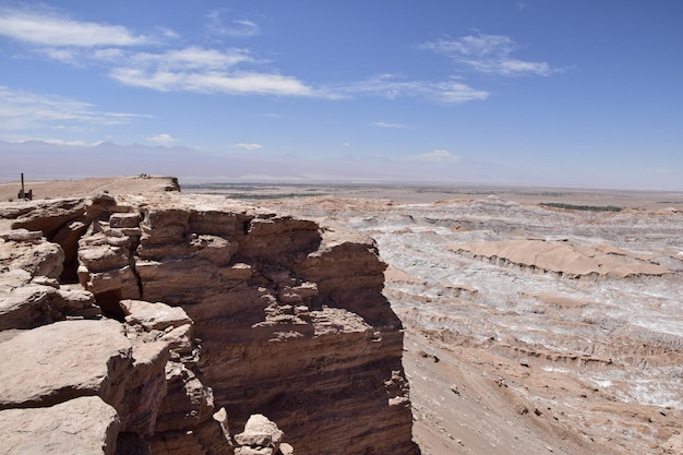 Valle de la Luna o Valle de la Luna en el desierto de Atacama del norte de Chile cerca de San Pedro de atacama