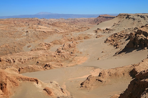 Valle de la Luna o Valle de la Luna en el desierto de Atacama en el norte de Chile