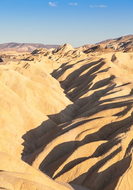 Valle de la Muerte, California. Panorama desde Zabriesie Point al atardecer