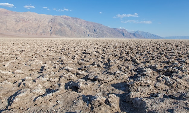 Valle de la Muerte, California. El punto del campo de golf del diablo en medio del desierto.