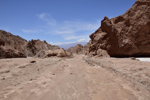 Valle de la Muerte Death Valley o Mars Valley cerca de la ciudad de San Pedro de Atacama en el desierto de Atacama Chile