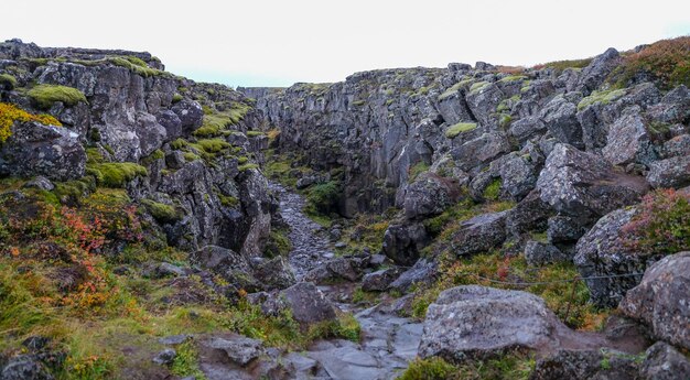 Valle en el Parque Nacional Thingvellir suroeste de Islandia