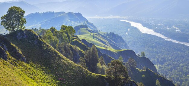 Valle del río Katun en las montañas de Altai