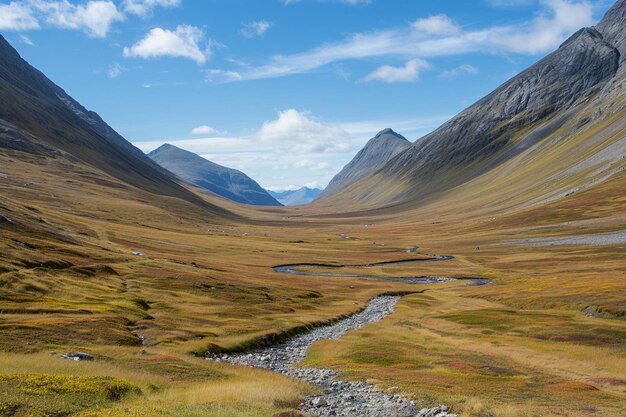 valle con el río serpenteando hacia el horizonte