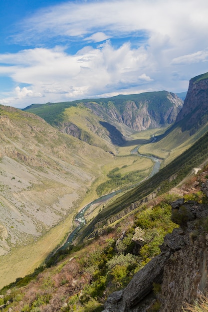 Valle del rio, vista superior.