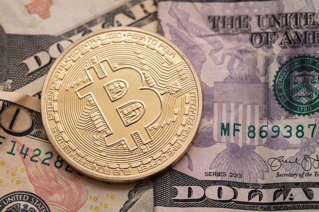 Valor da moeda criptográfica Bitcoin contra o dólar dos Estados Unidos da América