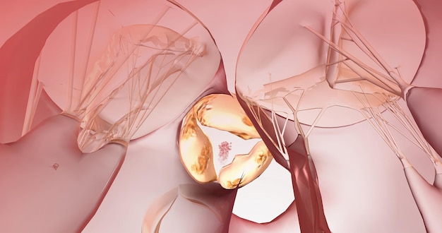 La válvula aórtica calcificada no puede abrirse completamente