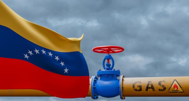 Válvula de gás da Venezuela no gasoduto principal Venezuela Pipeline