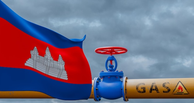 Válvula de gás do Camboja no gasoduto principal Cambodia Pipeline